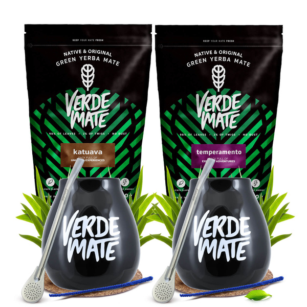 Yerba Verde Mate Katuava Temperamento 1kg set per due persone