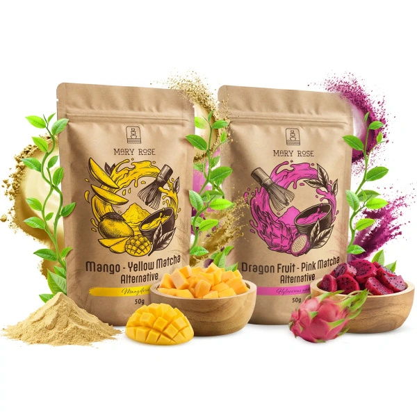 Set di matcha colorati: Yellow Matcha + Pink Matcha