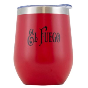 TermoLid – tazza termica per yerba mate con coperchio – El Fuego (rosso) – 350 ml