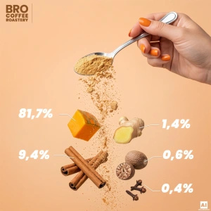 Set per Pumpkin Spice Latte: caffè Bro Coffee Roastery Brazil Cerrado 1kg + Pumpkin Spice Latte Mix 100g