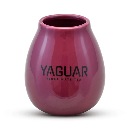 Calabash in ceramica con logo Yaguar (viola) 350ml
