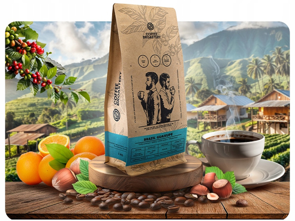Bro Coffee Roastery - Caffè in grani interi Brazil Guaxupe Premium 400g