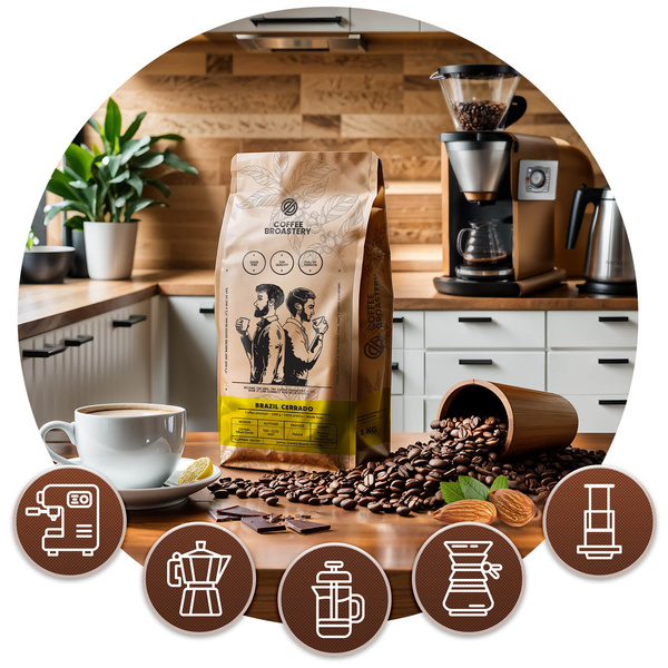 Bro Coffee Roastery - Caffè in grani interi Brazil Cerrado Premium 400g