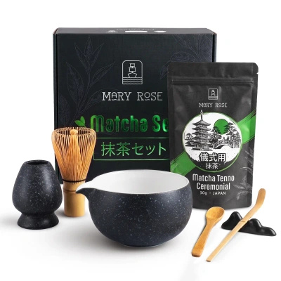 Set regalo: matcha cerimoniale giapponese + matchawan + accessori in bambù