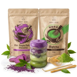Set per Matcha Latte colorato: Matcha + Purple Matcha + accessori