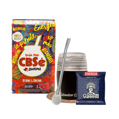 Set di Yerba Mate CBSe Guarani 500g Matero Bombilla