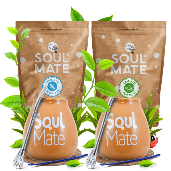 Set Yerba Mate Soul Mate Organica 500g + Soul Mate Despalada 500g