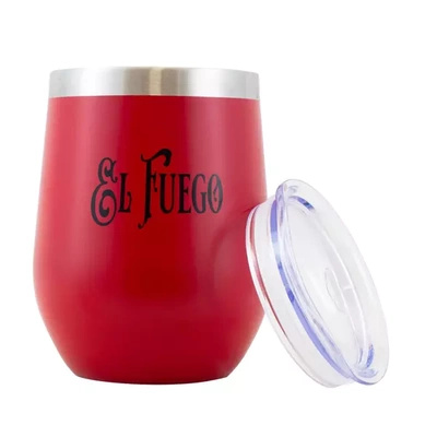 TermoLid – tazza termica per yerba mate con coperchio – El Fuego (rosso) – 350 ml
