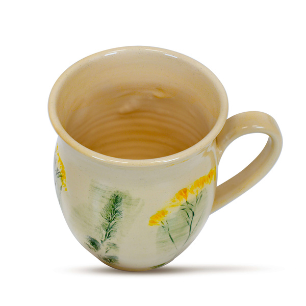 Tazza in ceramica Flora Yellow 350 ml – Serie Crater
