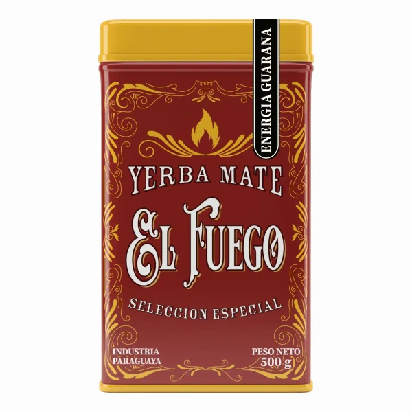 Yerbera – Scatola di latta + El Fuego Energia Guarana 0,5 kg
