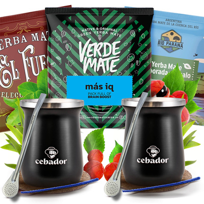 Set di Yerba Mate per due 3x50g 150g 2x TermoMate + 2x Bombilla