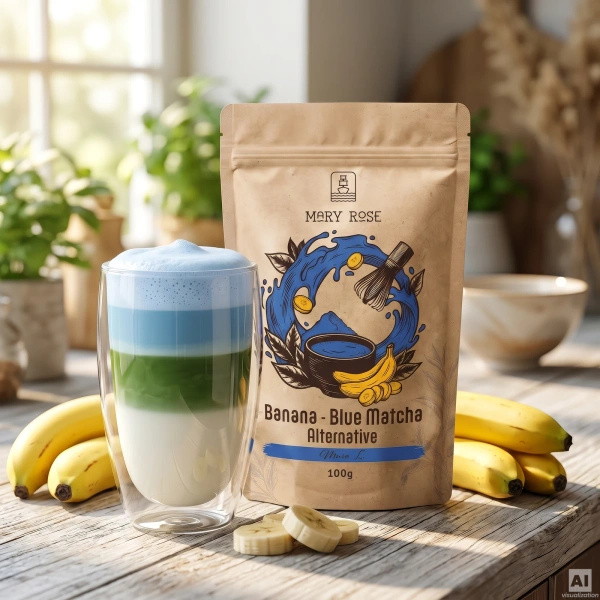 Mary Rose – Blue Matcha Alternative – Banana (in polvere) 100 g