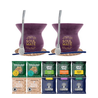 Set di Yerba Mate 10x50g 2x Tazza di mate + 2x Bombilla