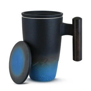 Tazza in ceramica con coperchio e infusore Mystea 300 ml