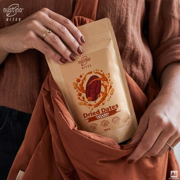 Nustino Bites – Datteri Essiccati – Caramel Peanut 100 g