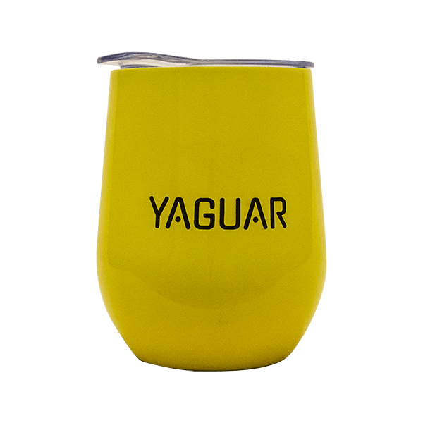 TermoLid - Recipiente in acciaio inox con coperchio - Yaguar (giallo) - 350 ml