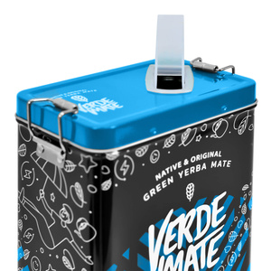 Yerbera – Scatola di latta + Verde Mate Green Más IQ 0,5 kg