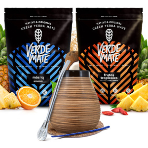 Set Yerba mate Verde Mate bombilla in ceramica calabash