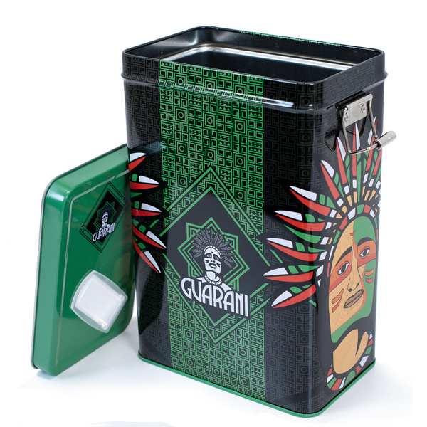 Yerbera – Scatola di latta + Guarani Elaborada con Palo Tradicional 0,5 kg