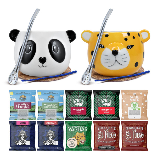 Set PER DUE di Yerba Mate Zucca di mate Bombilla