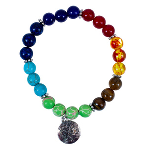 Bracciale "Sette Chakra" – con l’Albero della Vita