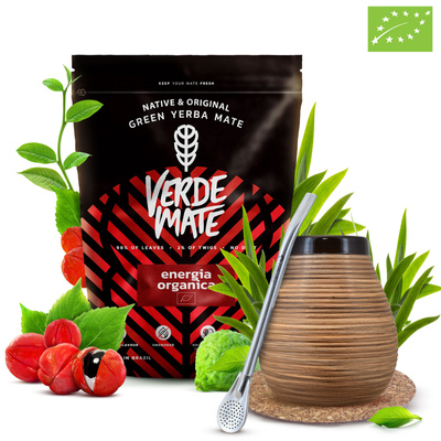 Set di Yerba Mate Verde Mate 400g 0,4kg Tazza di mate + Bombilla