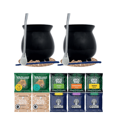 Set di Yerba Mate 10x50g 2x Tazza di mate + 2x Bombilla