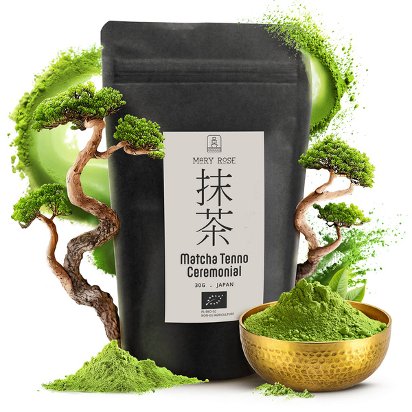 Set cerimoniale per preparare il tè matcha: matcha BIO giapponese 30g + accessori