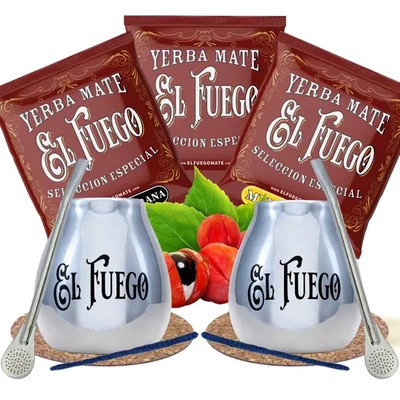 Yerba Mate Set per coppie El Fuego IL MIGLIORE