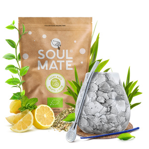 Set di Yerba Mate Soul Mate Organica Menta Limon 500g 0,5kg Tazza di mate + Bombilla