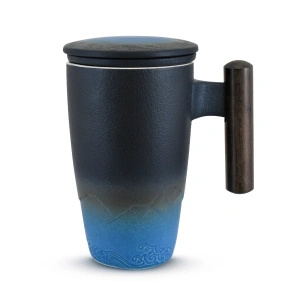 Tazza in ceramica con coperchio e infusore Mystea 300 ml