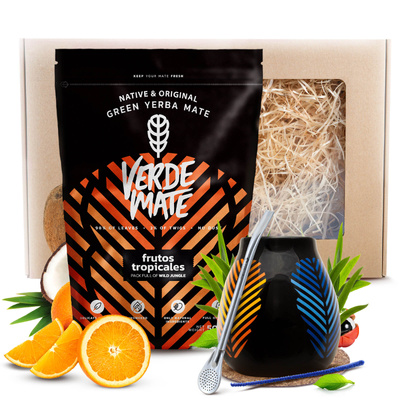 Set regalo di Yerba Mate Verde Mate 400g 0,4kg Tazza di mate + Bombilla