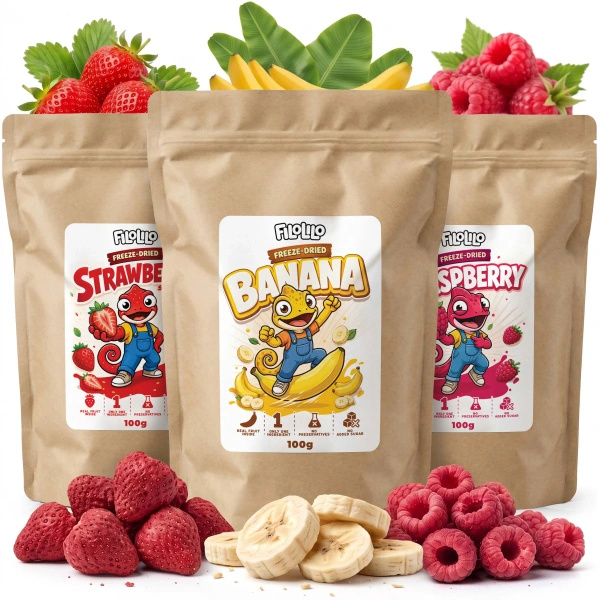 Set di frutta liofilizzata FiloLilo 3×100g