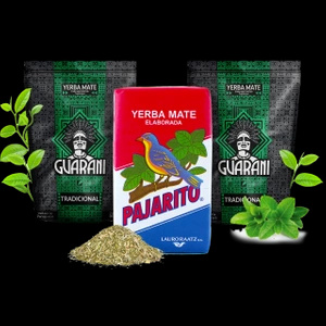 Set di Yerba Mate Elaborada: 2x Guarani + 1x Pajarito
