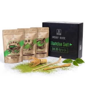 Set regalo: 3x matcha cinese + accessori in bambù