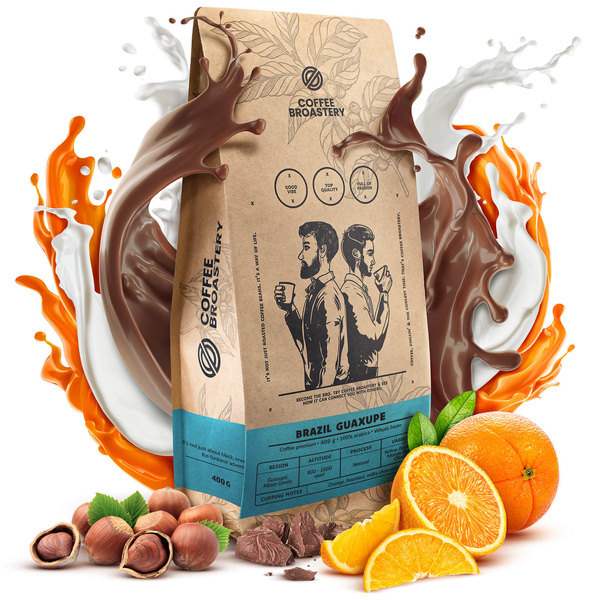 Bro Coffee Roastery - Caffè in grani interi Brazil Guaxupe Premium 400g