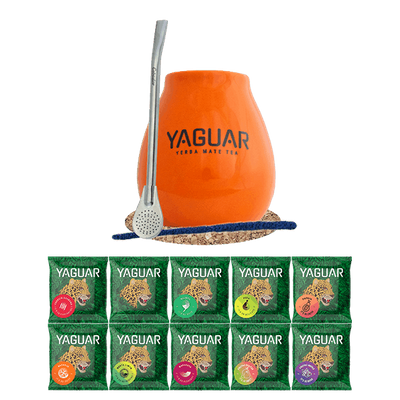 Set di Yerba mate Tazza di Mate + Bombilla 10 x 50 g