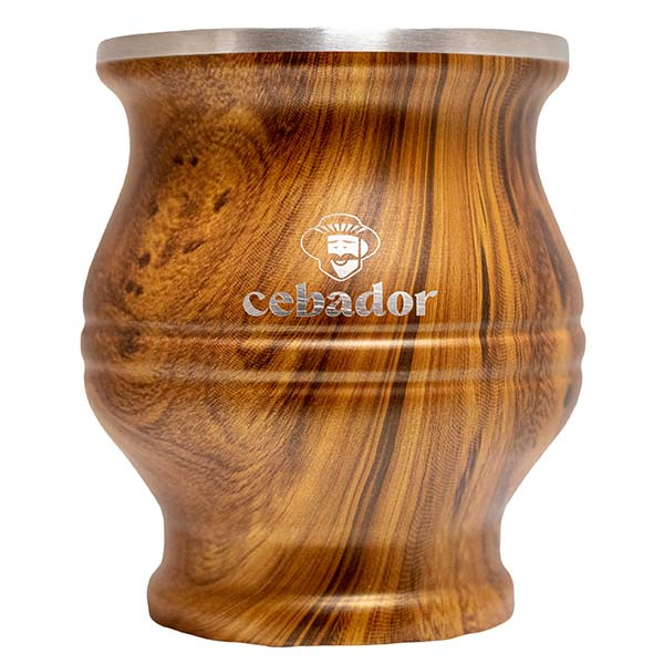 TermoColador - tazza di mate + colino + bombilla - colore del legno