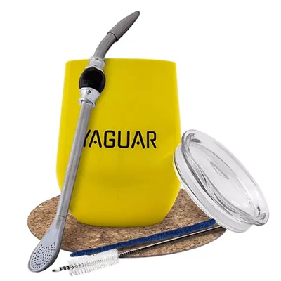 Set di Yerba mate TermoLid matero bombilla Yaguar