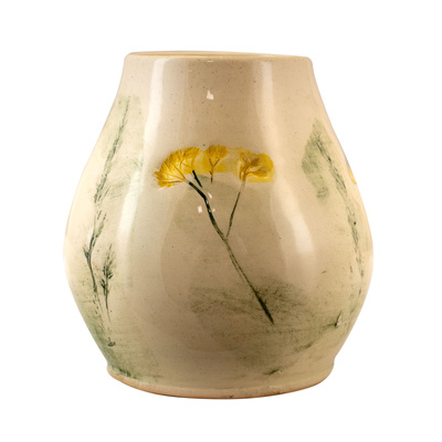 Tazza di mate in ceramica Flora Yellow 300 ml – Serie Crater