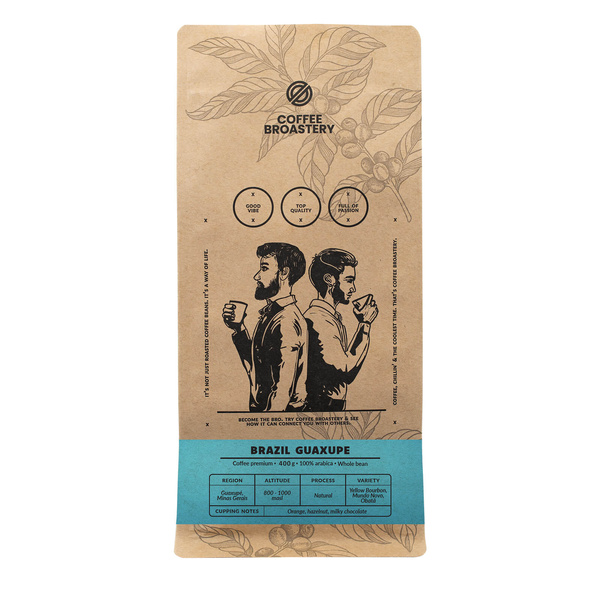 Bro Coffee Roastery - Caffè in grani interi Brazil Guaxupe Premium 400g