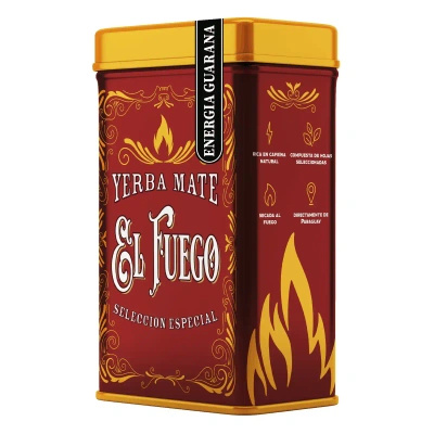 Yerbera – Scatola di latta + El Fuego Energia Guarana 0,5 kg