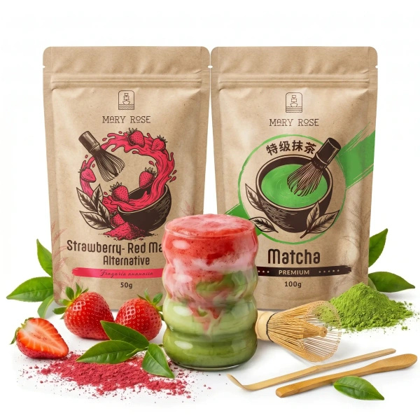 Set per Matcha Latte colorato: Matcha + Red Matcha + accessori