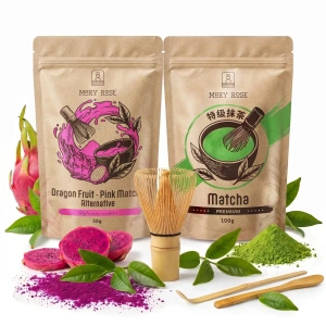 Set per Matcha Latte colorato: Matcha + Pink Matcha + accessori