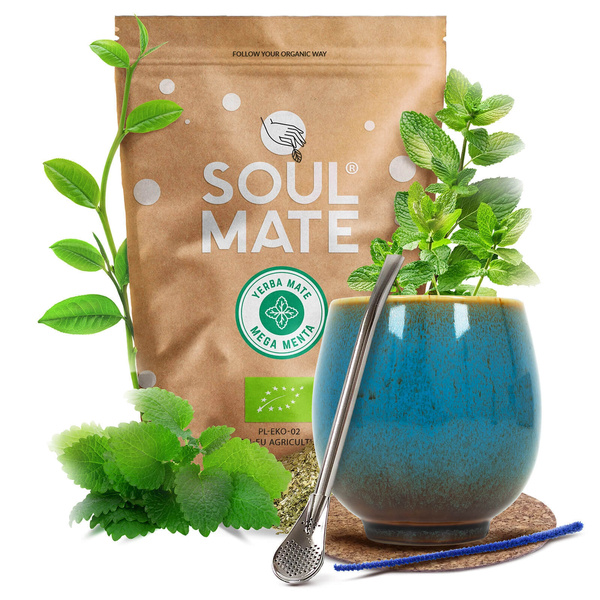Set di Yerba Mate Soul Mate 500g 0,5kg Tazza di mate + Bombilla