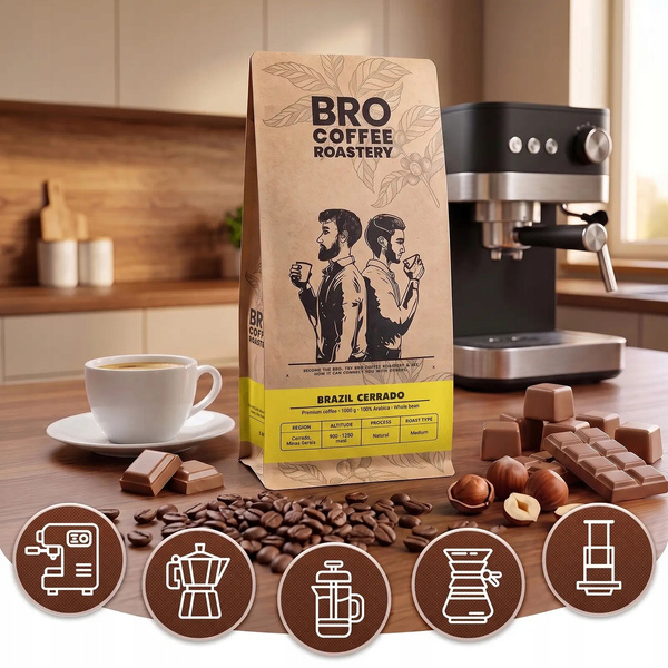 Set di Bro Coffee Roastery Brazil Samba + Brazil Cerrado 2x1kg (2kg)