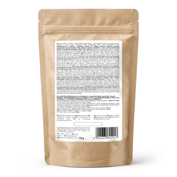 Mary Rose – White Matcha Alternative – Banana (in polvere) 50 g