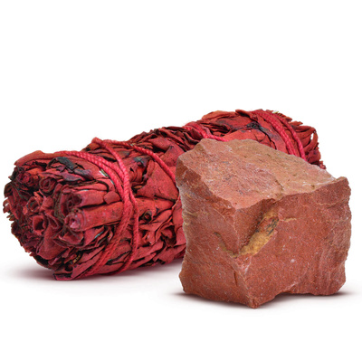 Set da meditazione: incenso di salvia bianca + diaspro rosso