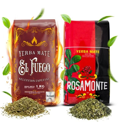 Set di Yerba Mate Elaborada: El Fuego 1kg + Rosamonte 1kg