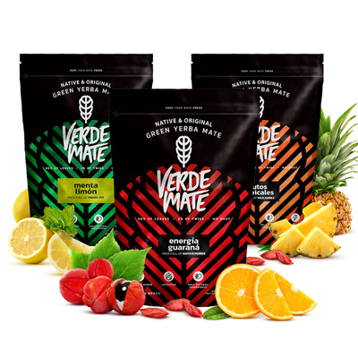 Set di Yerba Mate Verde Mate Fruttato 3x400g